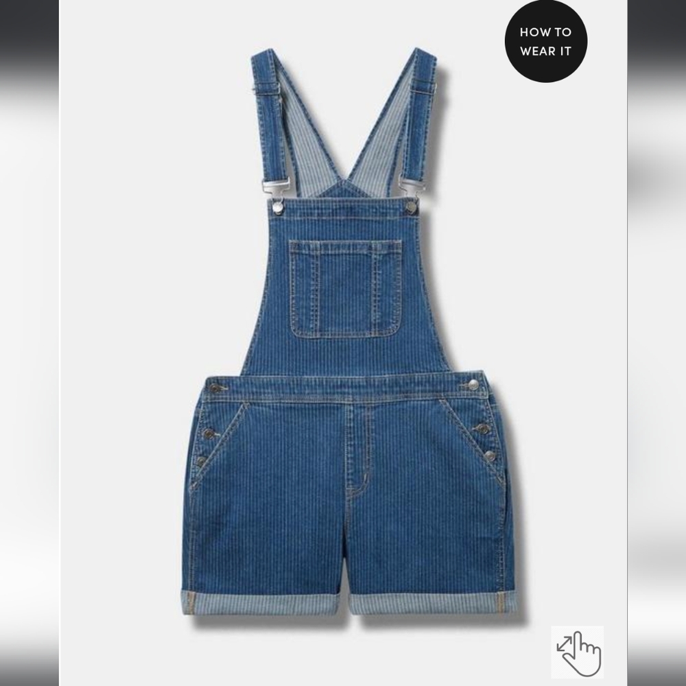 Torrid vintage stretch shortalls